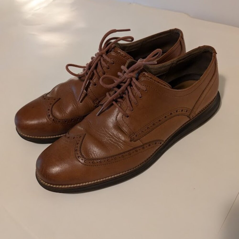 Cole Haan Men's Original Grand Shortwing Oxford Woodbury Java Brown Size 13